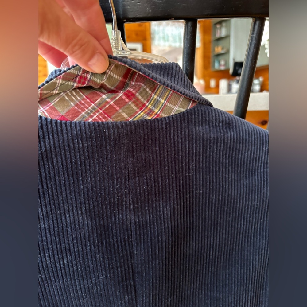 Boys Size M Navy Corduroy Sportcoat - Picture 5 of 10